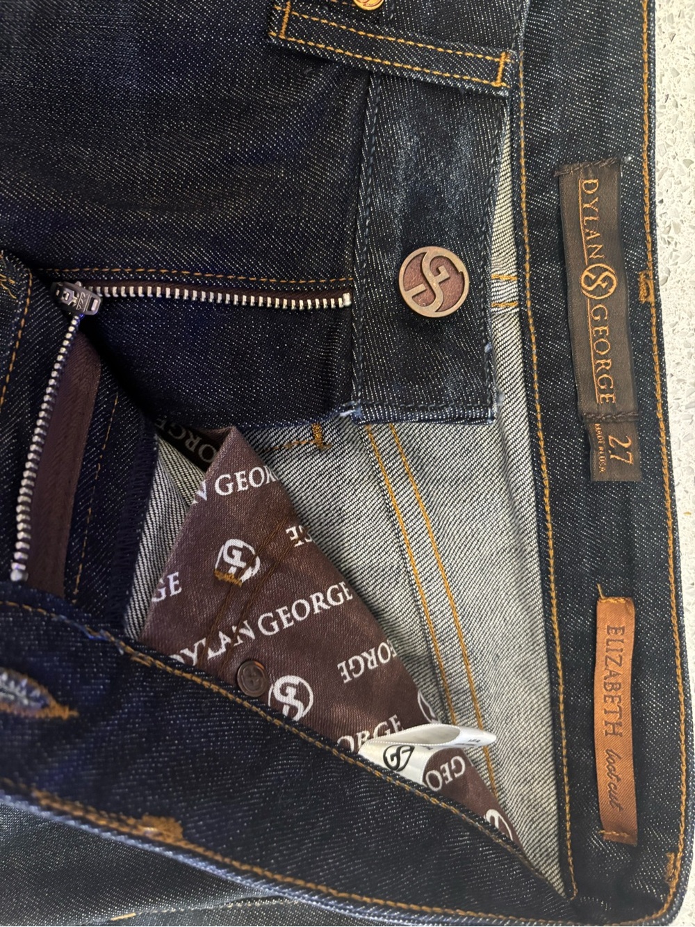 Women’s Dark Blue Denim Jeans with slight bootcut